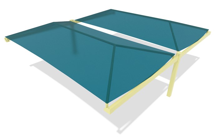 SkyWays® Cantilever Back-to-Back 40'x36' Shade