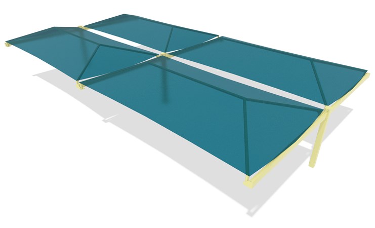 SkyWays® Cantilever Back-to-Back 40'x72' Shade