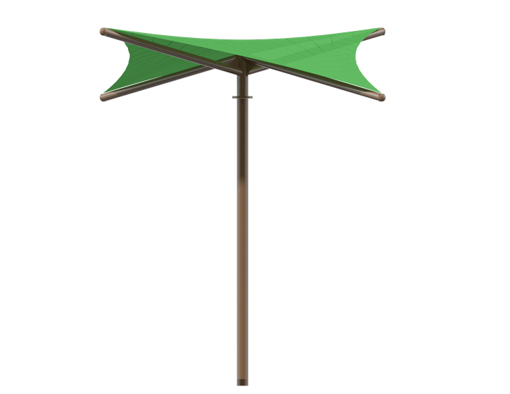 SkyWays® Single Post Hypar (10' x 10') Shade