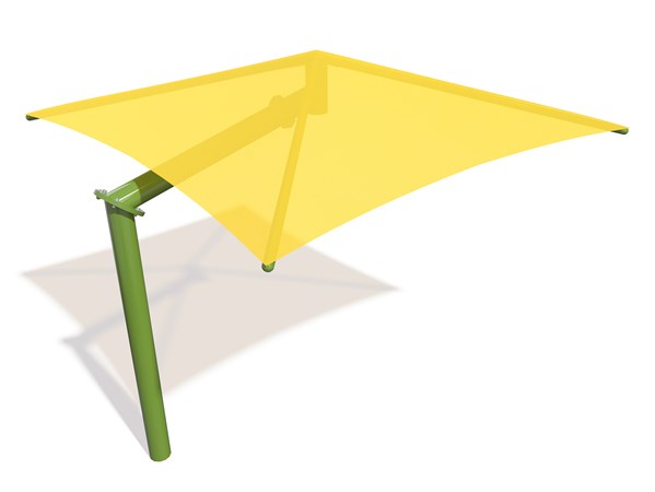 SkyWays® Cantilever Single Post Pyramid (14'x14') Shade