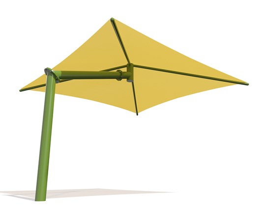 SkyWays® Cantilever Single Post Pyramid (10'x10') Shade
