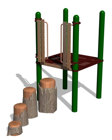 Log Stepper 40'- 48' Deck