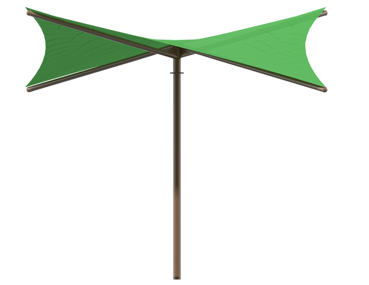 SkyWays® Single Post Hypar (16'x16') Shade