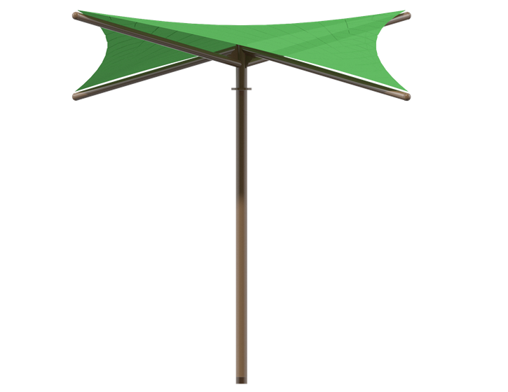 SkyWays® Single Post Hypar (12 'x 12') Shade