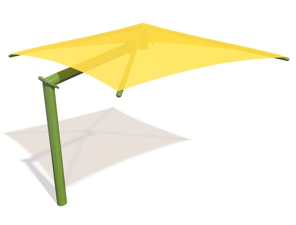 SkyWays® Cantilever Single Post Pyramid (16'x16') Shade