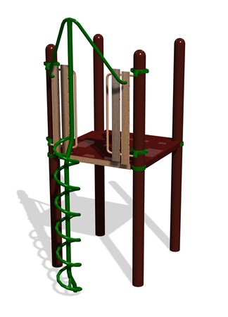 Corkscrew Climber w/Recycled Wood-Grain Handholds