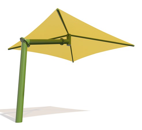 SkyWays® Cantilever Single Post Pyramid (14'x14') Shade